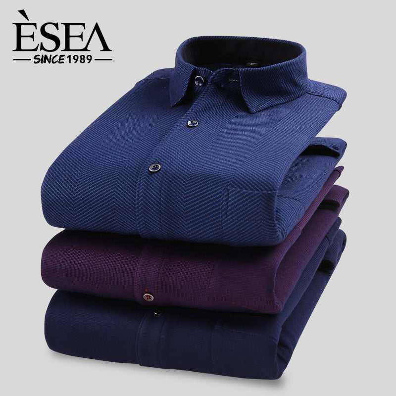 Snow Fox Velvet Casual Mens Shirt 2025