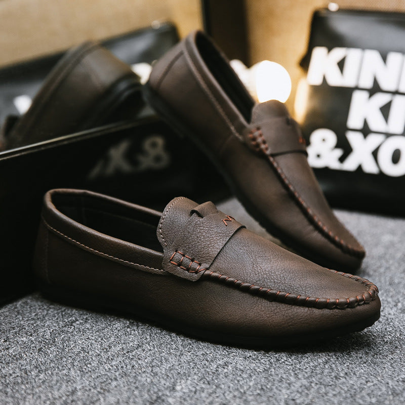 Men’s Casual Leather Loafers – Soft Sole Breathable Driving Shoes
