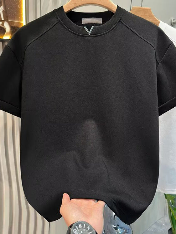 Solid Color Loose T-Shirt – High-End Casual Style