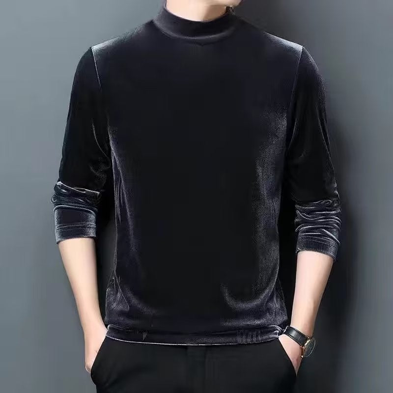 Velvet Turtleneck Long Sleeve – Warm Winter Shirt