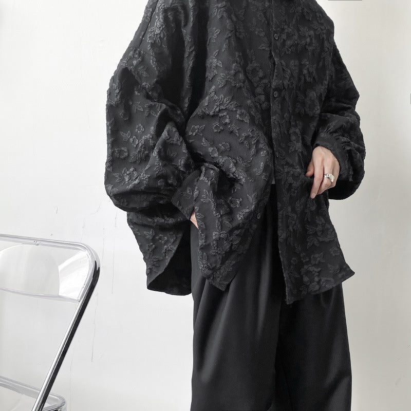 Cleanfit Jacquard Embossed Long Sleeve Shirt