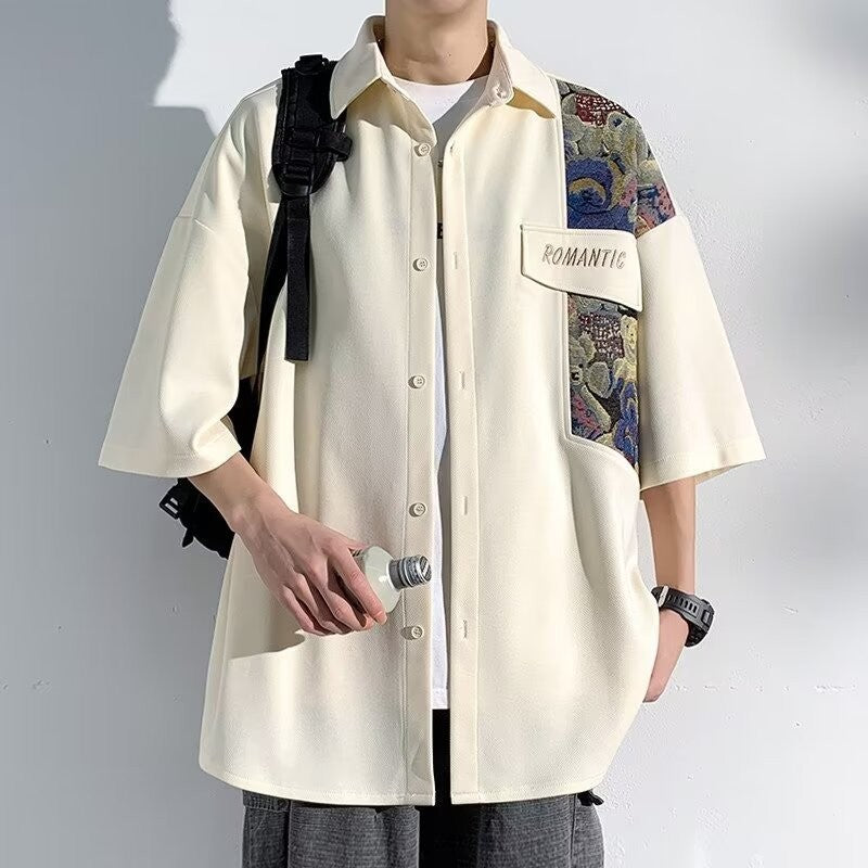 Bear Print Casual Long Sleeve Shirt