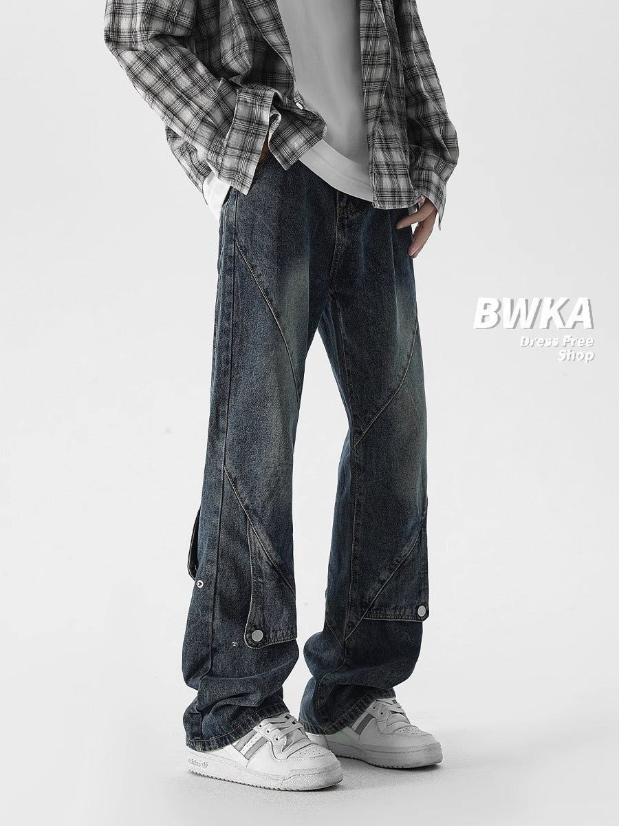 Women’s Retro Flared High Street Loose Jeans