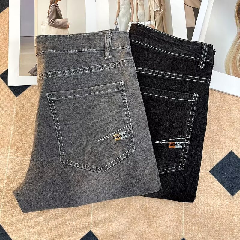 Black Stretch Slim Fit Men’s Winter Casual Jeans