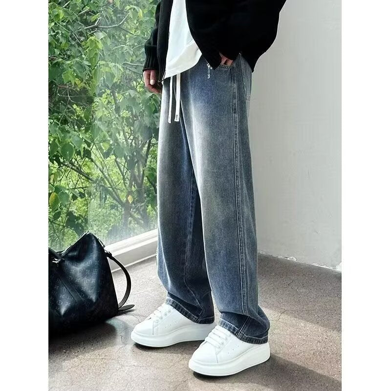 Retro Distressed Loose Straight Men’s Casual Jeans