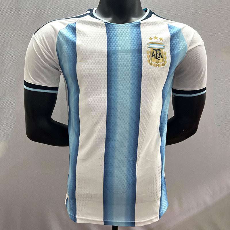 Authentic Argentina Home Team Short-Sleeved Football Jersey
