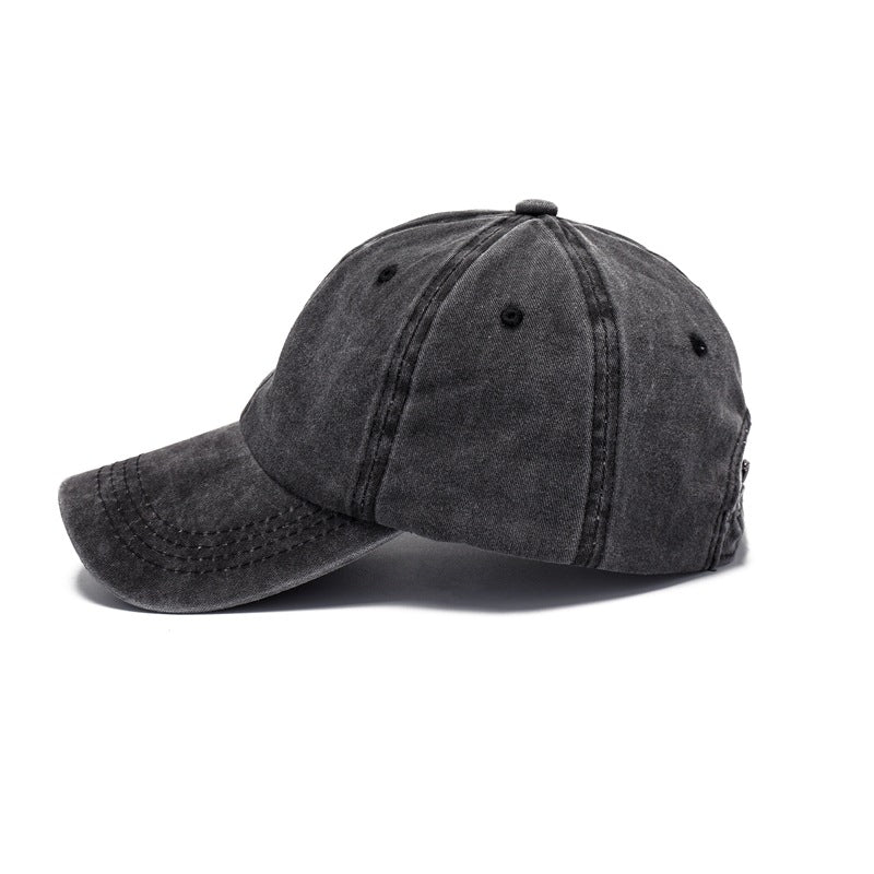 Washed Cotton Embroidered Logo Retro Baseball Cap Unisex Adjustable