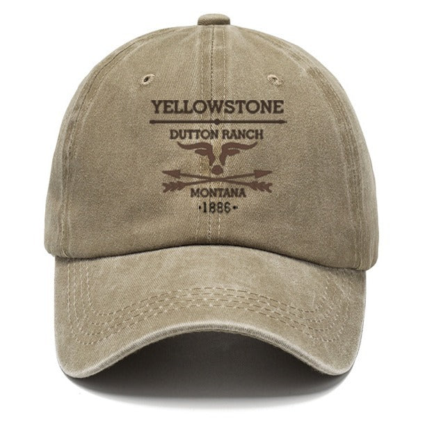 Washed Cotton Printed Retro Baseball Cap Adjustable Unisex Sun Hat