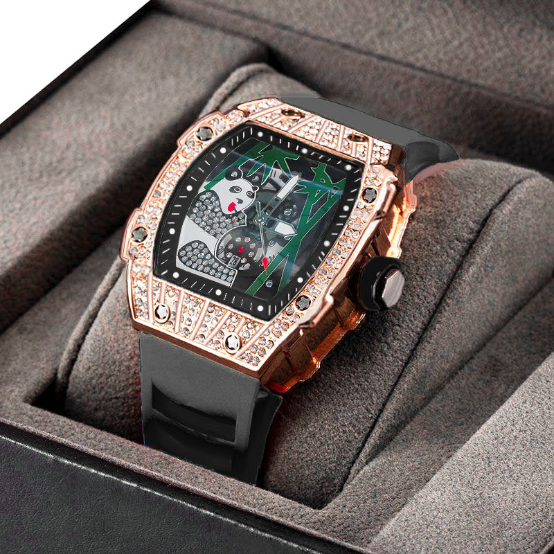 ZIDO Men's Premium "National Tide" Panda Hollow Quartz Watch