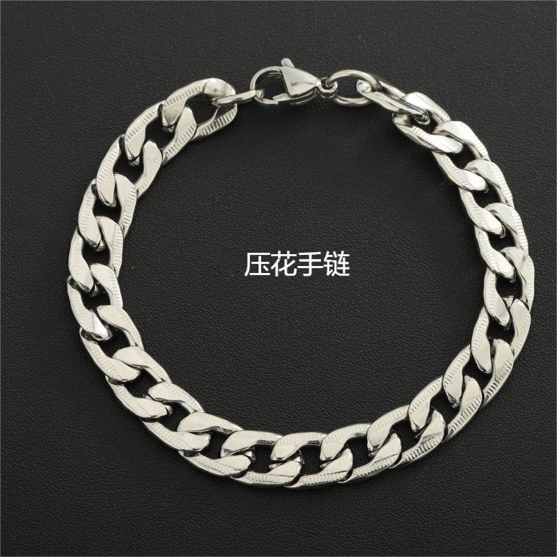 Unisex Premium Titanium Steel Cuban & Keel Chain Combination Bracelet