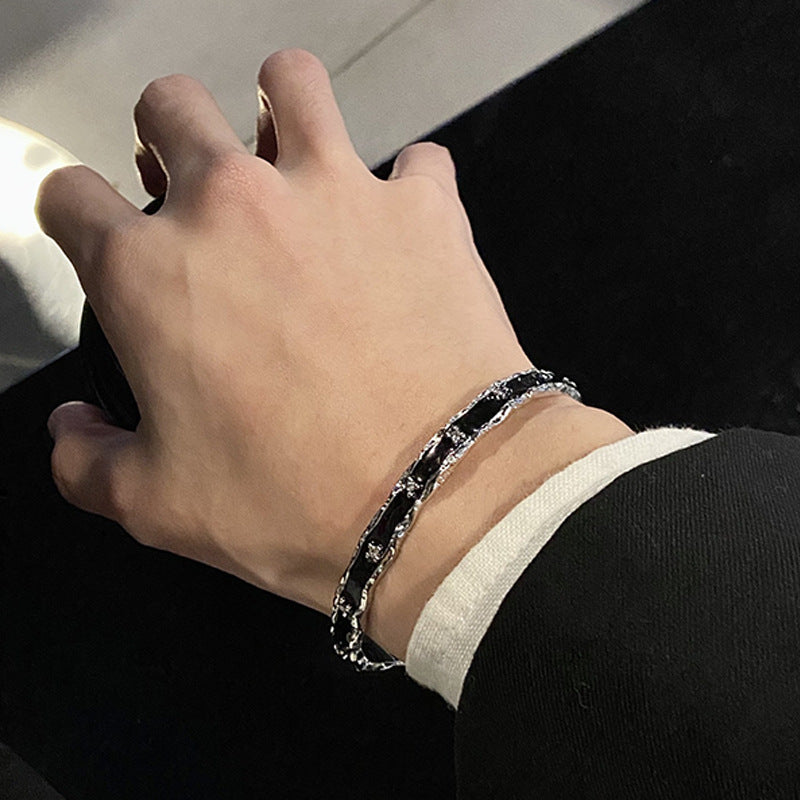 Unisex Premium Minimalist Dark Aesthetic Titanium Steel Bracelet