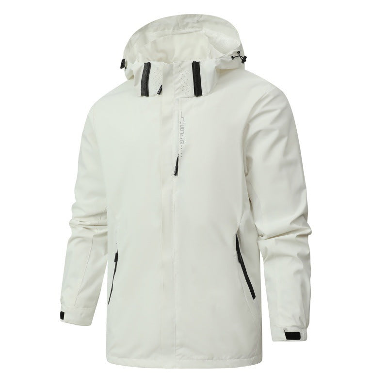 Unisex Waterproof Windproof Outdoor Jacket Loose Fit Shell Coat