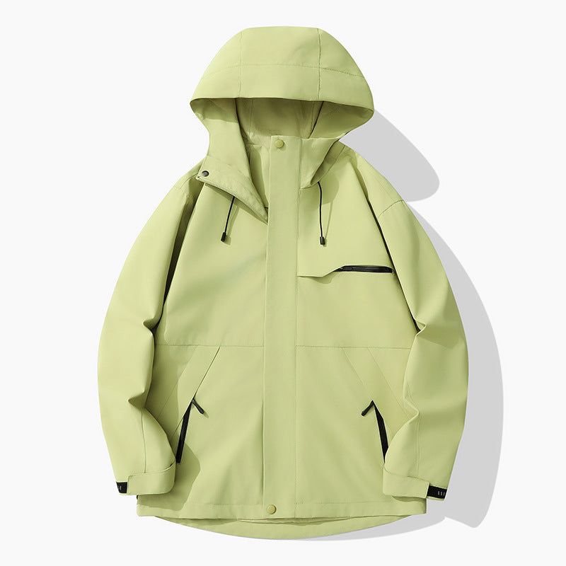 Unisex Waterproof Outdoor Travel Jacket Windproof Hooded Coat