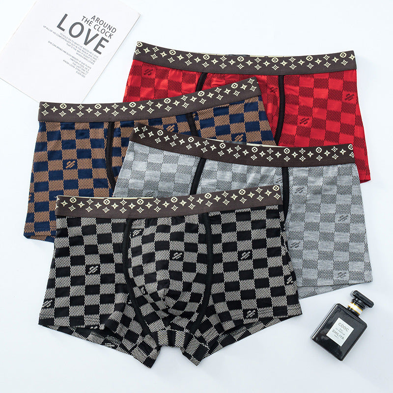 Mens Modal Cotton Printed Boxer Briefs