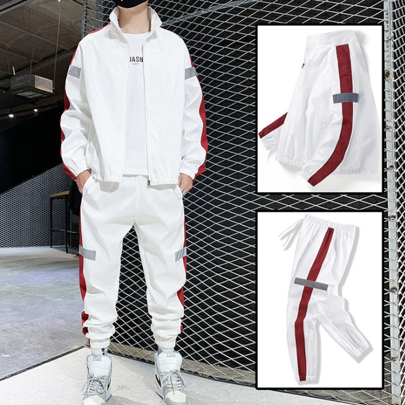 Men’s 2025 Spring Casual Korean-Style Sports Two-Piece Suit