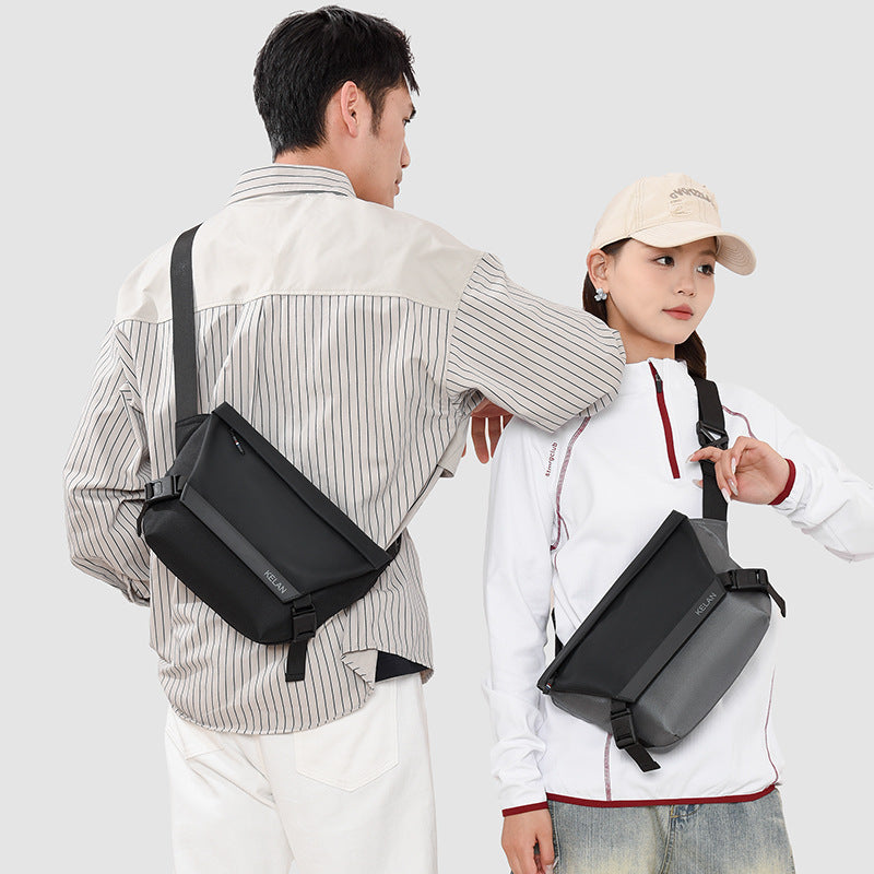 Waterproof Oxford Crossbody Chest Bag Casual Messenger Bag