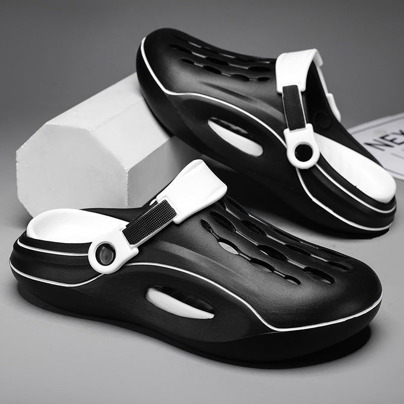 Unisex Two-Tone EVA Clogs Thick Sole Breathable Beach Sandals