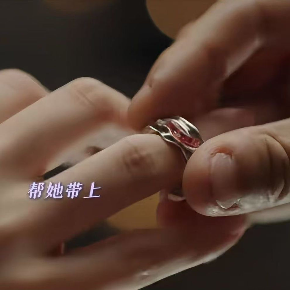Romantic Proposal Ring Inspired by "Yongye Xinghe" Couple Style