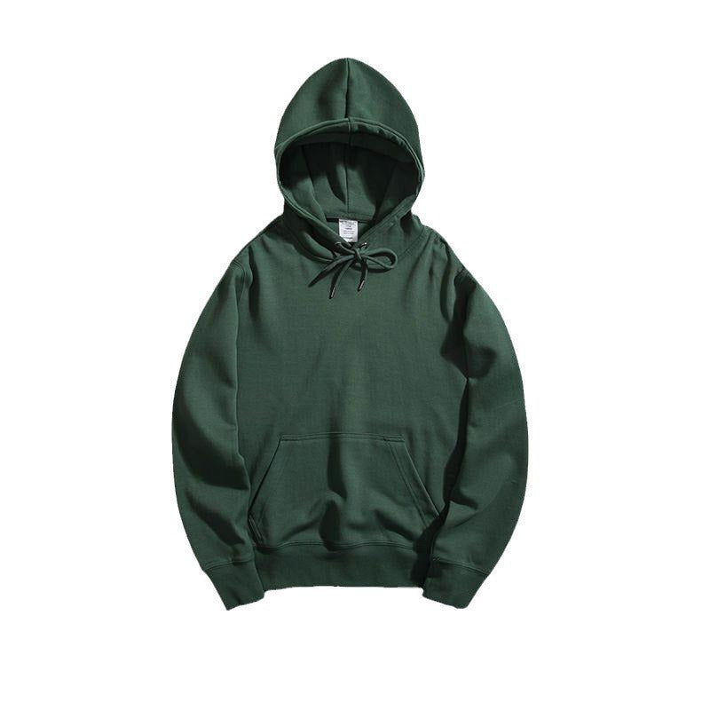 Dark Green Heavyweight Fleece-Lined Oversized Hooded Jacket