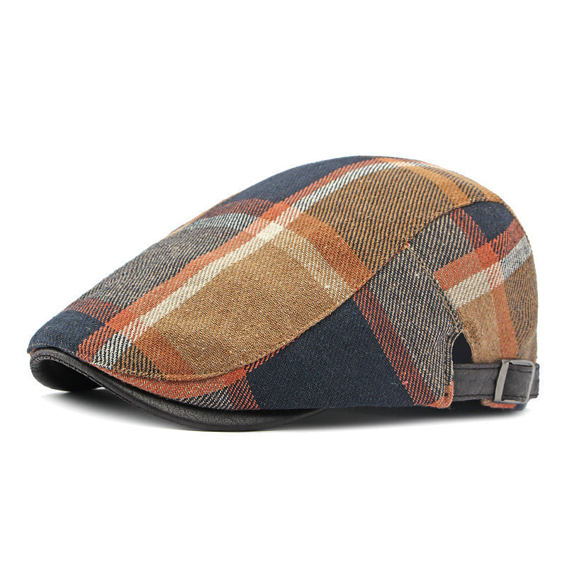 British Retro Plaid Duckbill Cap for Men & Women