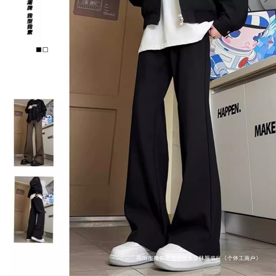 Unisex Micro-Flared Casual Pants, American Cleanfit Silhouette