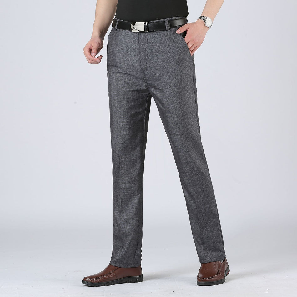 Shenzhou Deer Men's Straight Loose Casual Pants, Middle-Aged