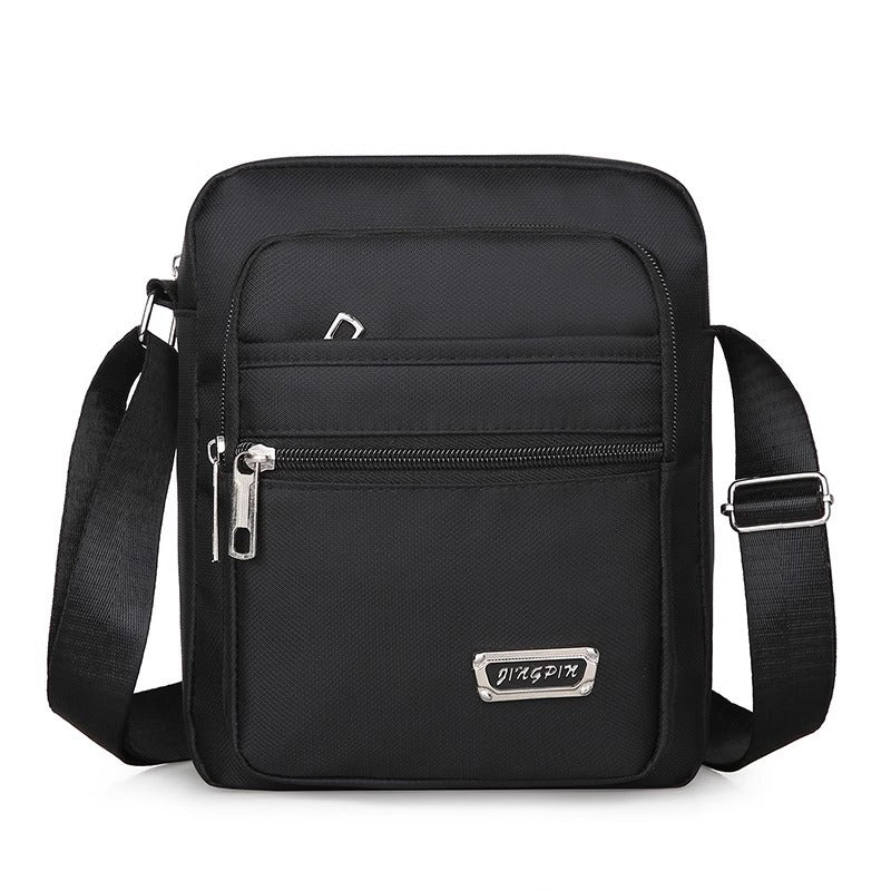 Yanyu Men's Waterproof Nylon Crossbody Bag, Six Zipper