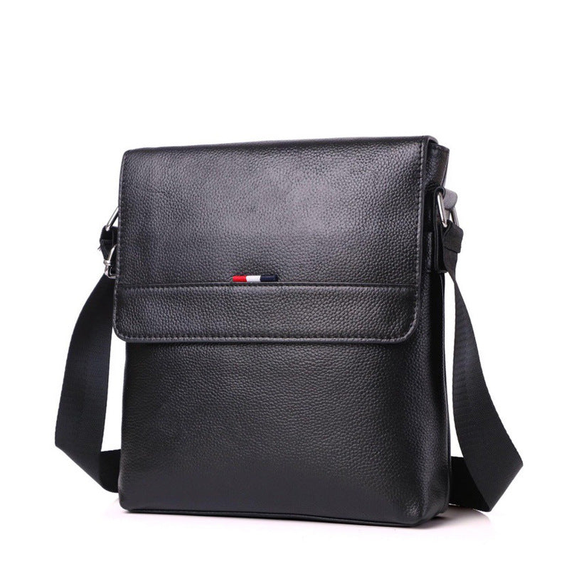 Riverside Bird Men's Cowhide Vertical Business Bag, Korean