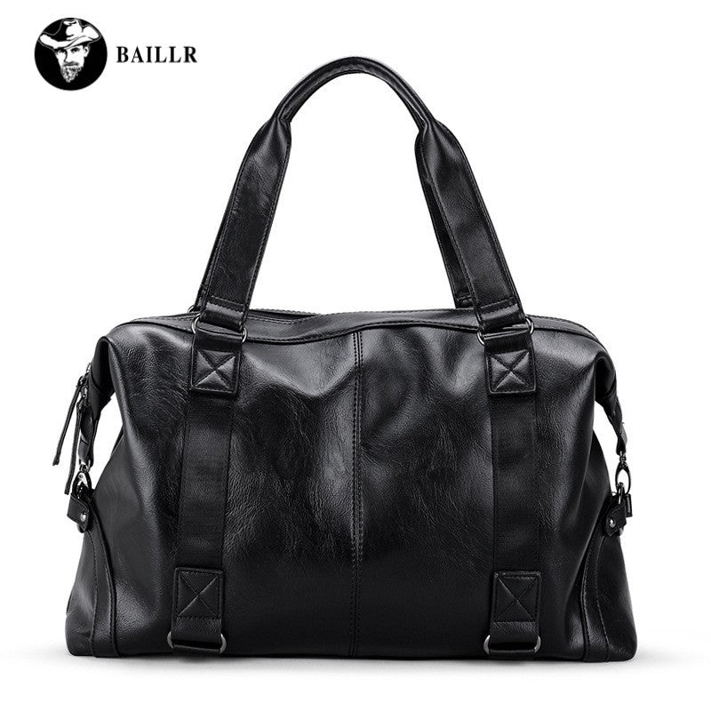 Elder Bailey Men's PU Business Travel Handbag, Multi-Function