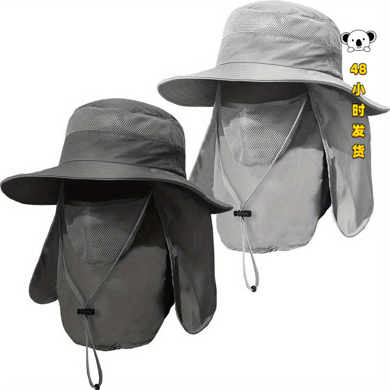 Summer Breathable Silk Long Nightcap & Outdoor Sun Hat