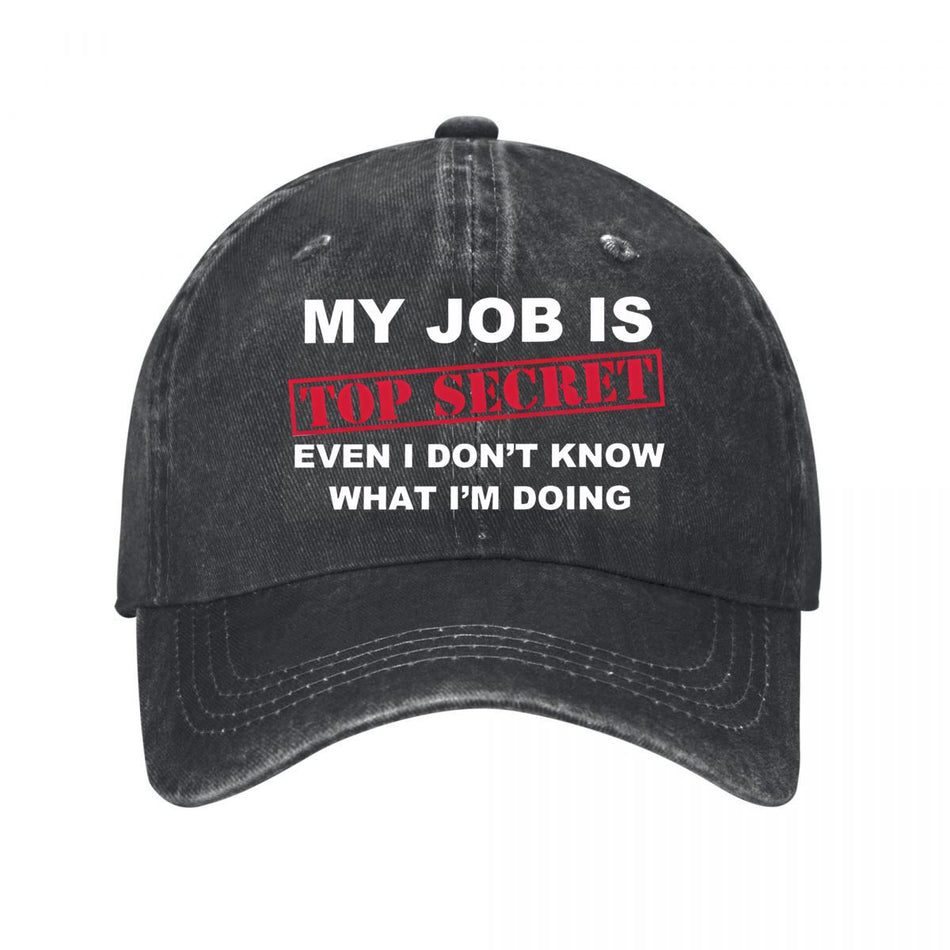 Top Secret Red Stamp Graphic Baseball Cap