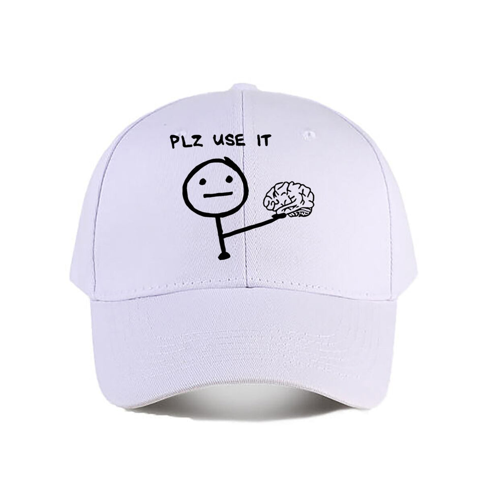 Brain Humor Cartoon Graphic Hip Hop Baseball Cap