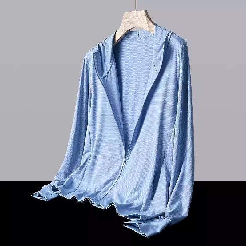 Unisex UPF 50+ Thin Hooded Ice Silk Summer Jacket