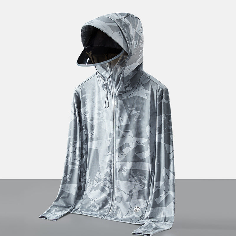 Unisex UPF 50+ Thin Hooded Cooling Sun Protection Jacket