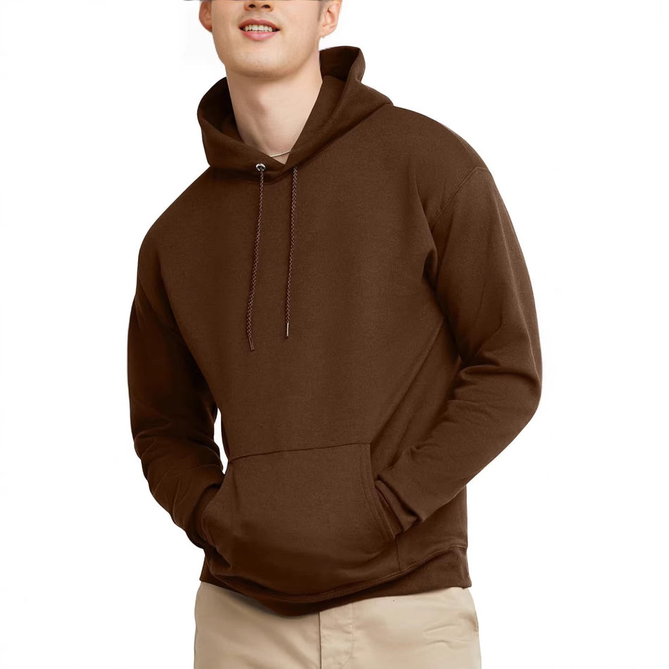 Hanes EcoSmart Men's Solid Fleece Hooded Pullover
