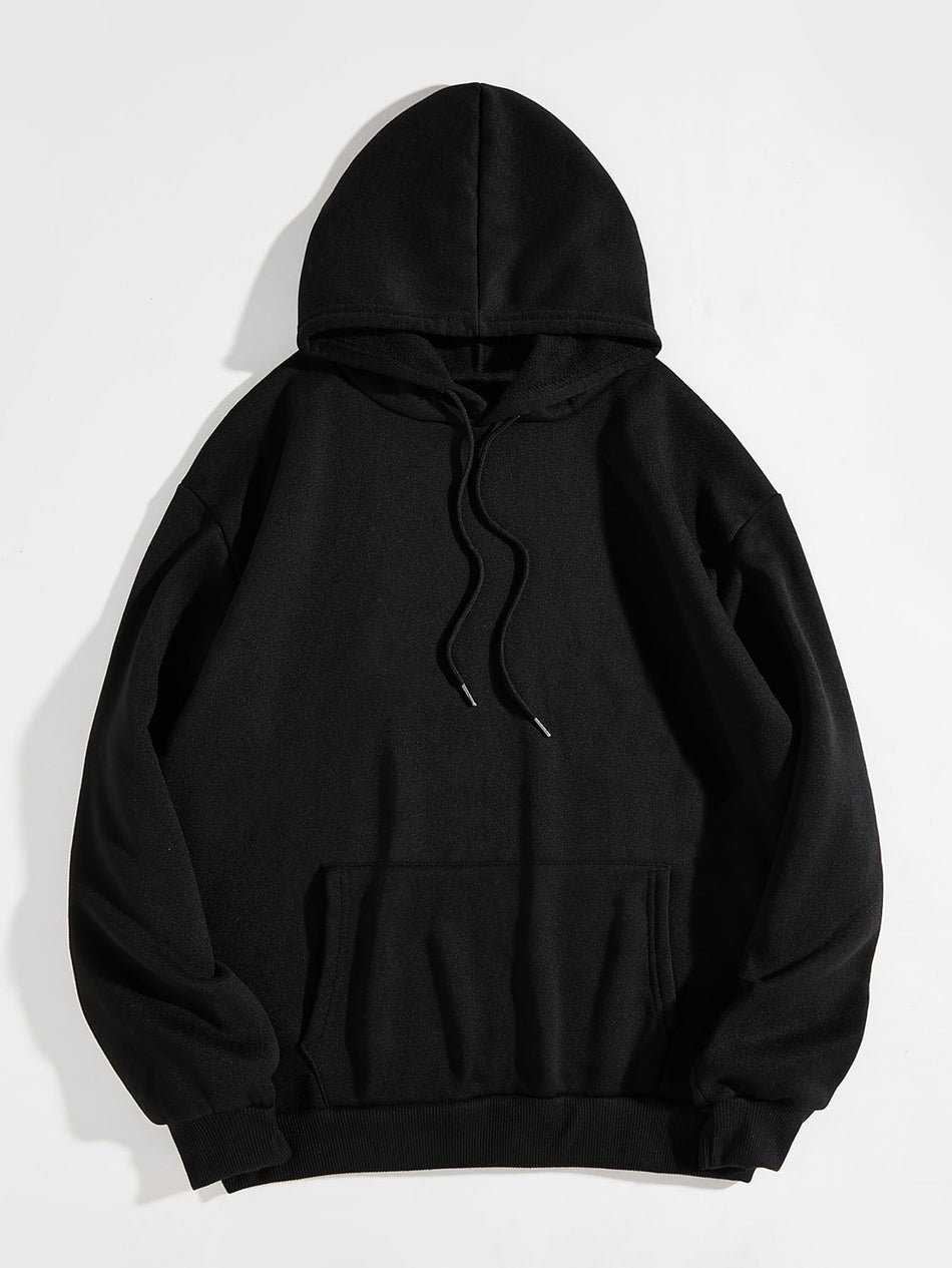 Unisex Loose Fit Milk Silk Gothic Graphic Hooded Sweatshirt