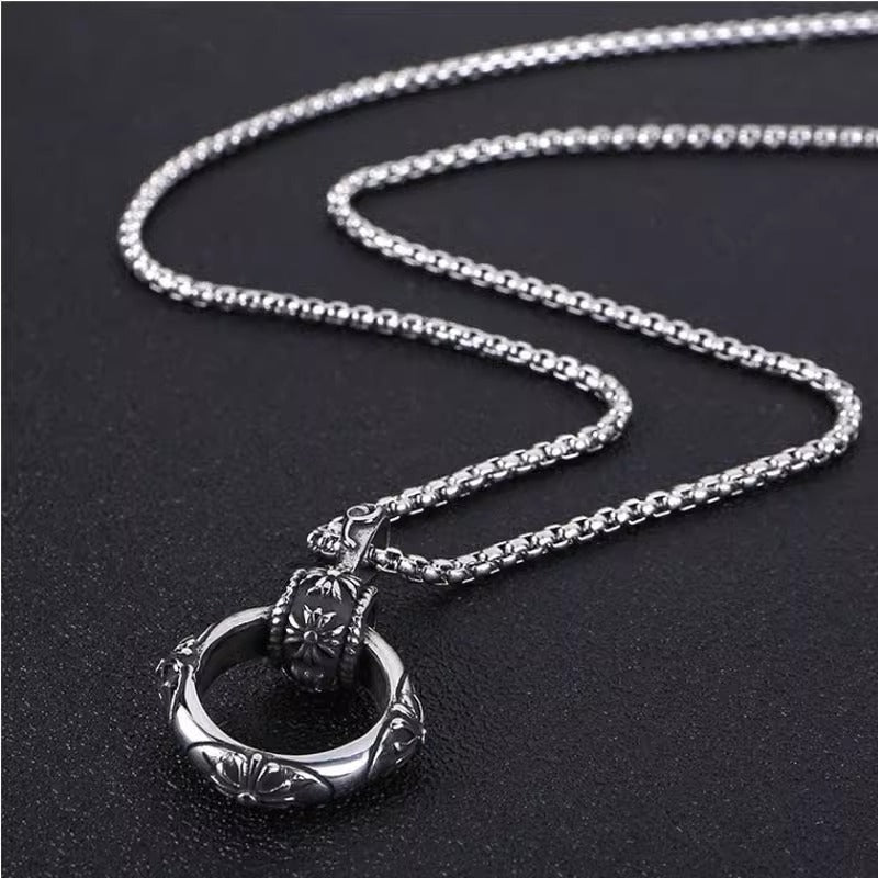 Vintage Cross Necklace for Men with Cuban Chain Niche Design