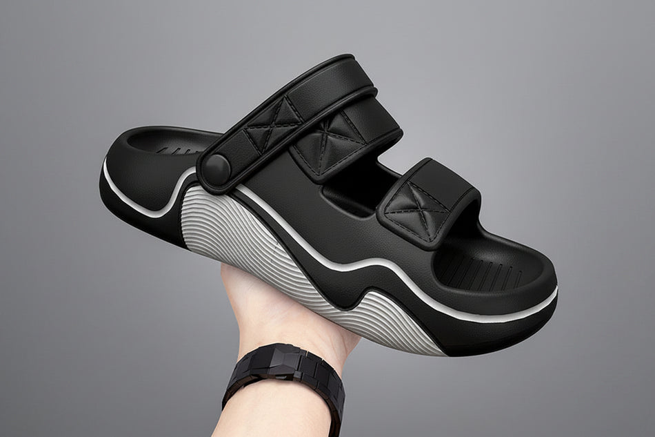 EVA Thick Sole Beach Shoes Adjustable Two-Way Wear Non-Slip