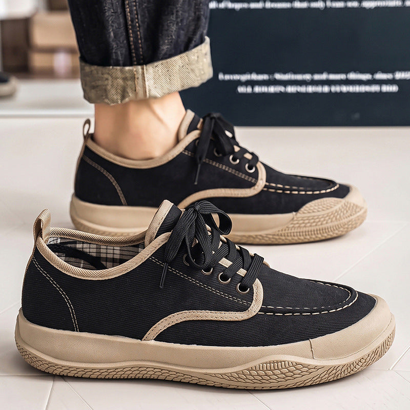 Retro Breathable Canvas Low-Top Casual Shoes for Men