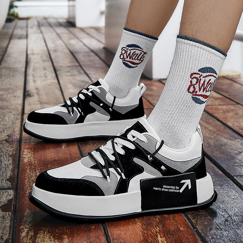 Breathable Platform Lace-Up Casual Shoes for Men