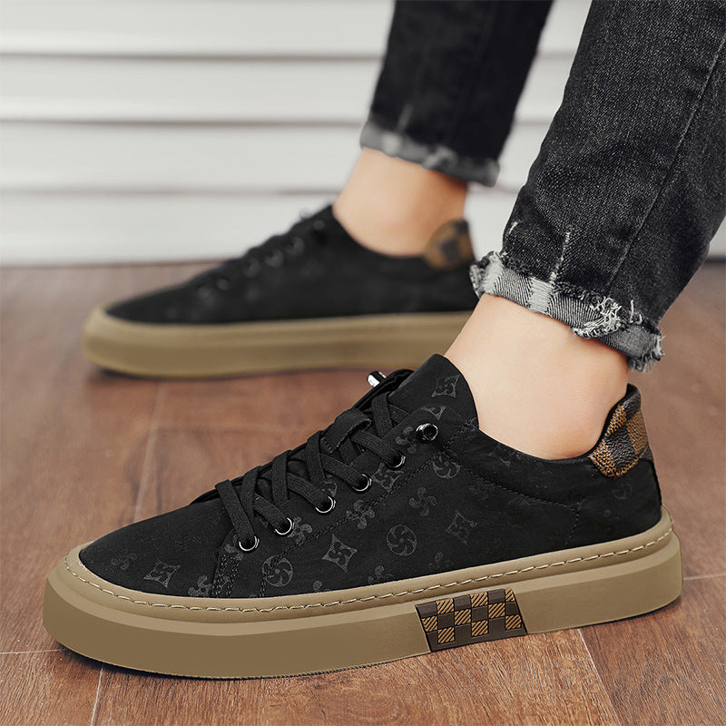 Breathable Cloth-Covered Thick-Soled Shoes for Men