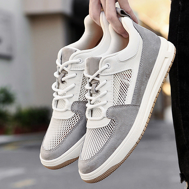 Breathable Mesh Thick-Soled Low-Top Sports Shoes for Men