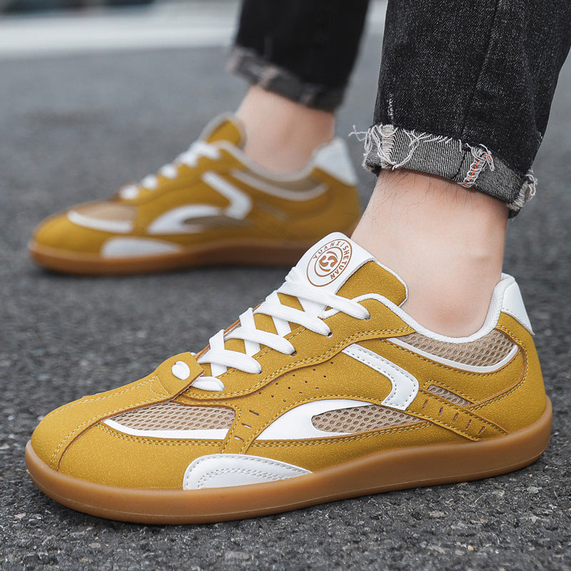 Retro Contrast-Color Flat Casual Sports Shoes for Men