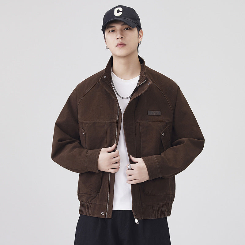 Heavy Vintage Cotton Detroit Denim Work Jacket for Men