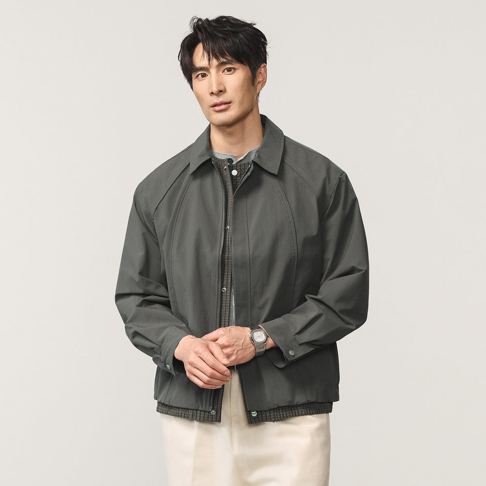 Contrast Color Faux Two-Piece Casual Jacket for Men