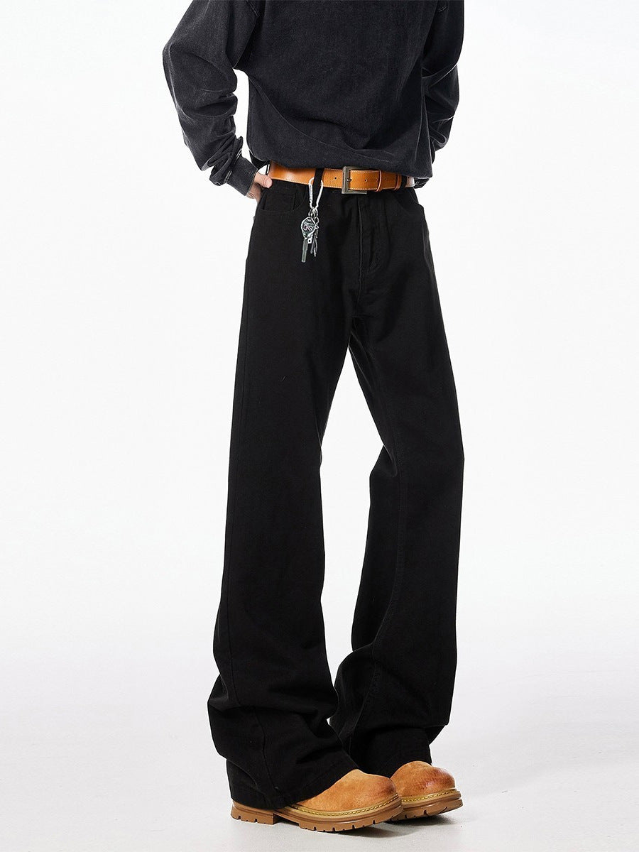 Black Scimitar Bootcut Jeans for Men