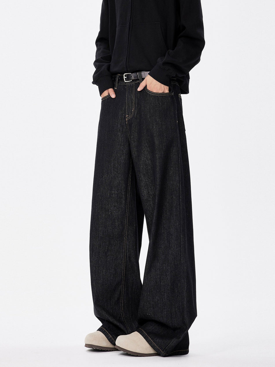 American Retro Cleanfit Loose Wide-Leg Jeans for Men