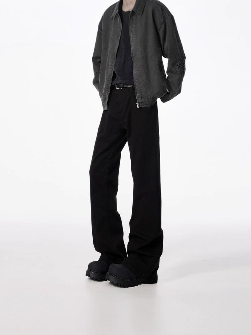 Black Scimitar Bootcut Jeans for Men