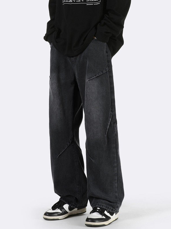 American Retro Cleanfit Loose Wide-Leg Jeans for Men