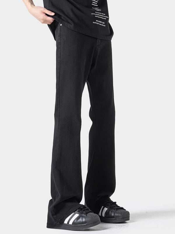 Black Cleanfit Straight-Leg Jeans for Men